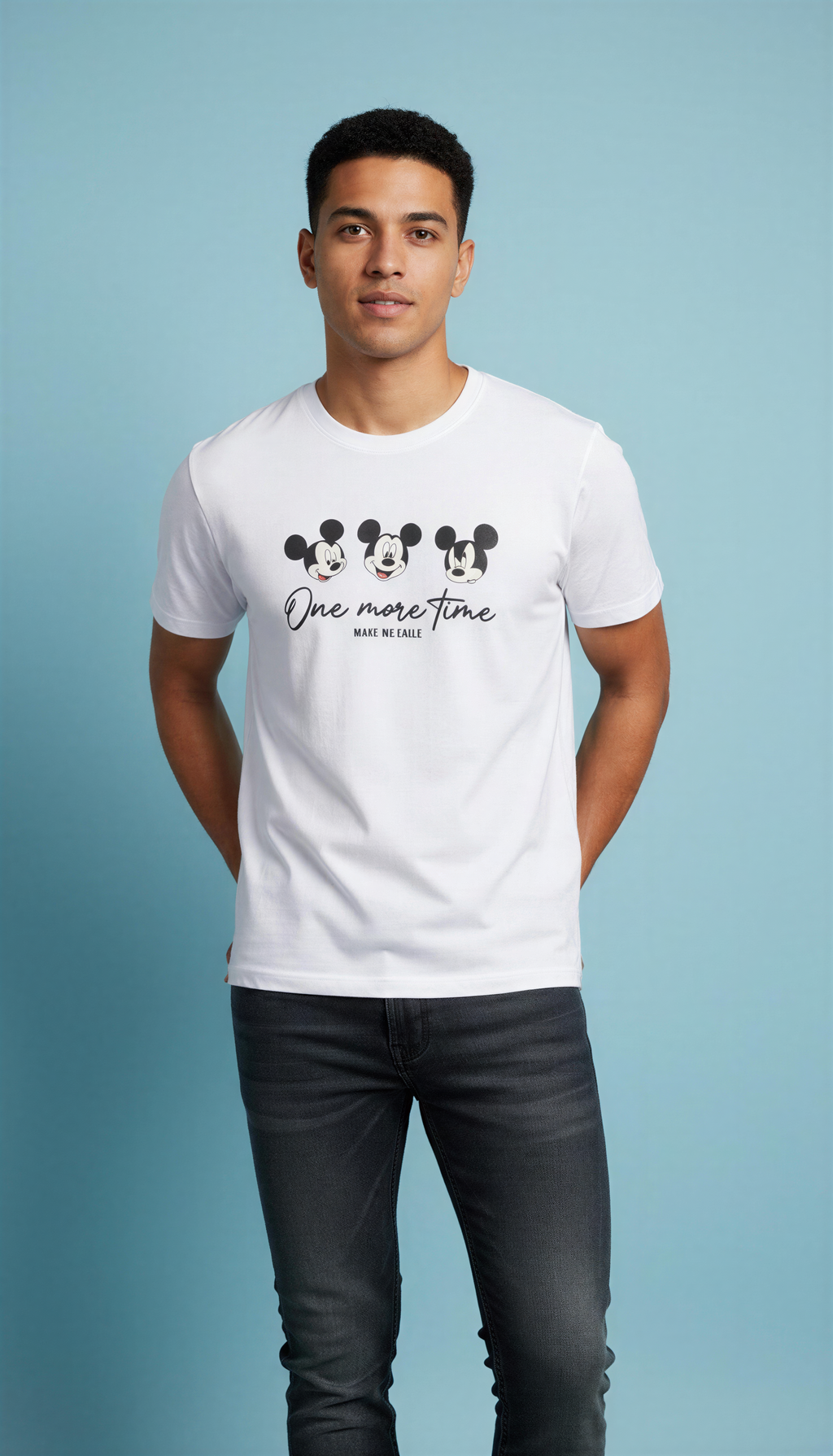 White Lightweight One More Time  Male Smile