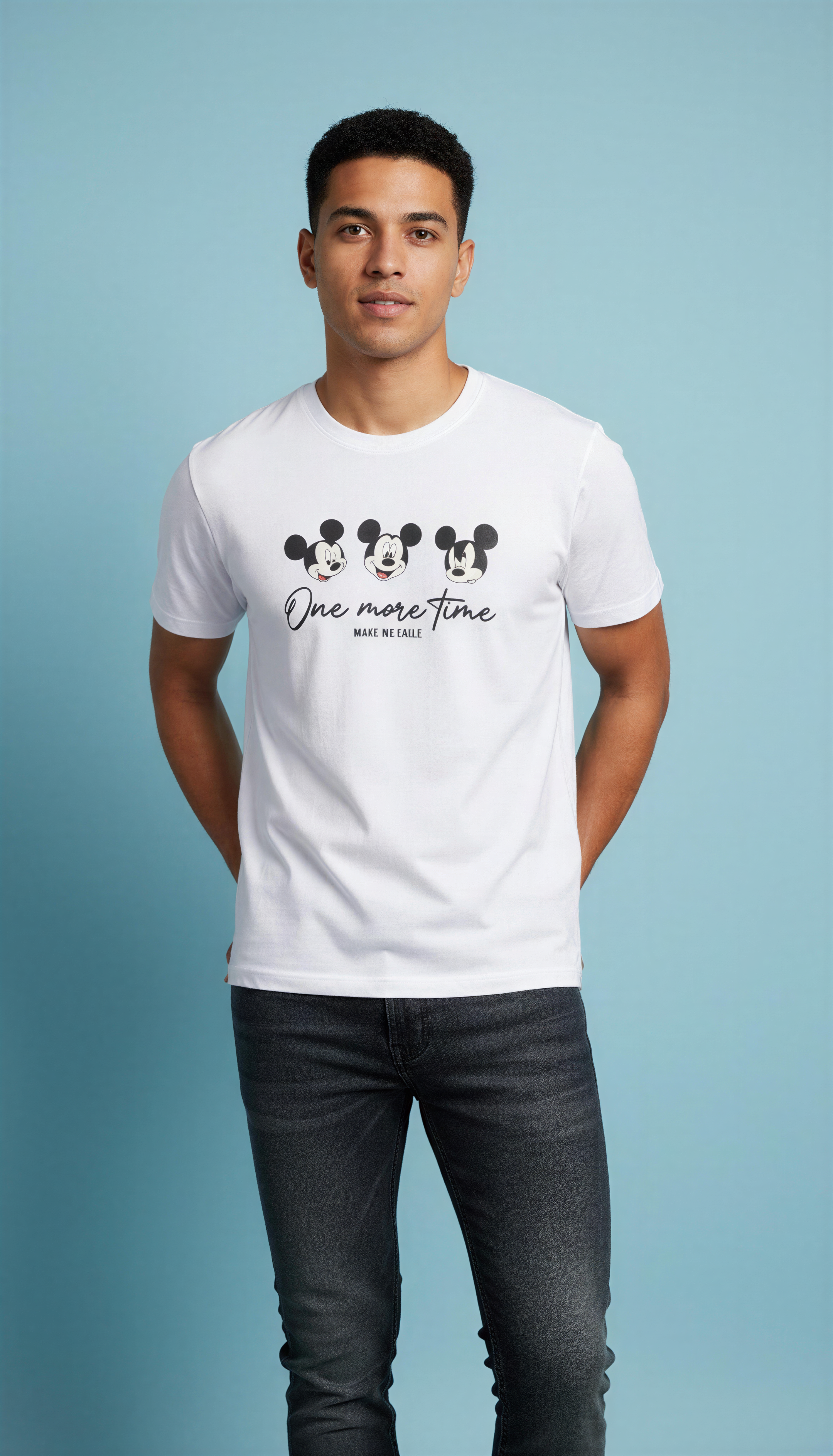 White Lightweight One More Time  Male Smile